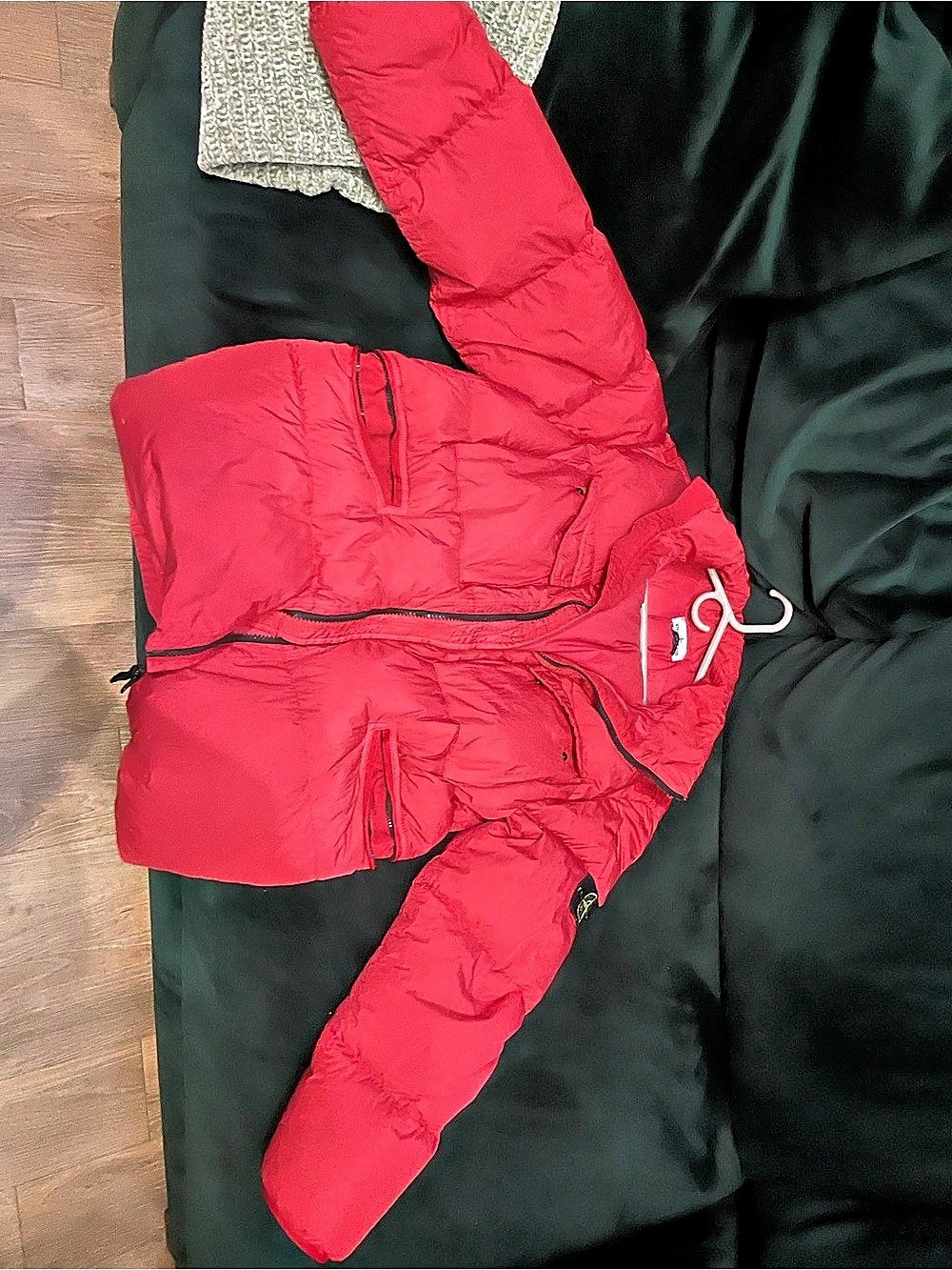 Stone Island Crinkle Reps NY Down Jacket Red Puffer